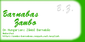 barnabas zambo business card